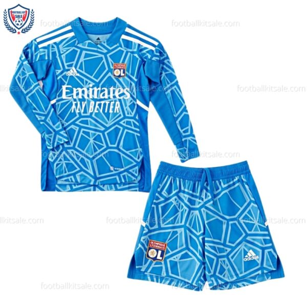 Lyonnais Goalkeeper Blue Kids Football Kit