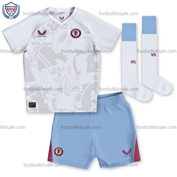Aston Villa Away Kids Football Kit 23/24
