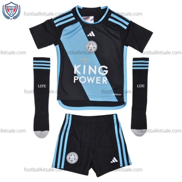 Leicester Away Kids Football Kit 23/24