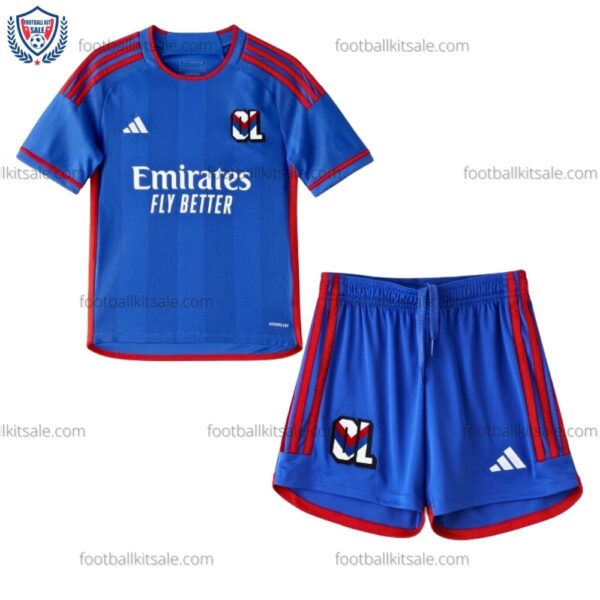 Lyonnais Away Kids Football Kit 23/24