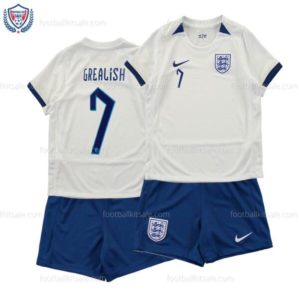 England 2023 Grealish 7 Home Kid Football Kits Sale