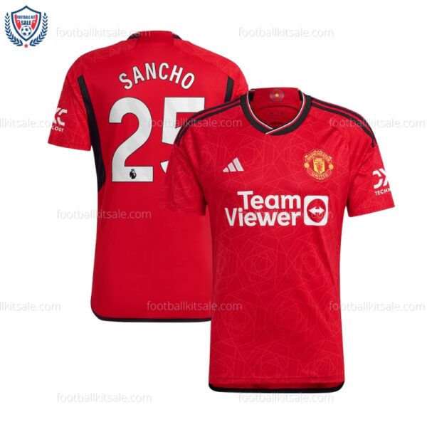 Man Utd 23/24 Sancho 25 Home Football Shirt Sale