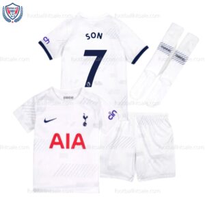 Tottenham Son 7 Home Kids Football Kit 23/24