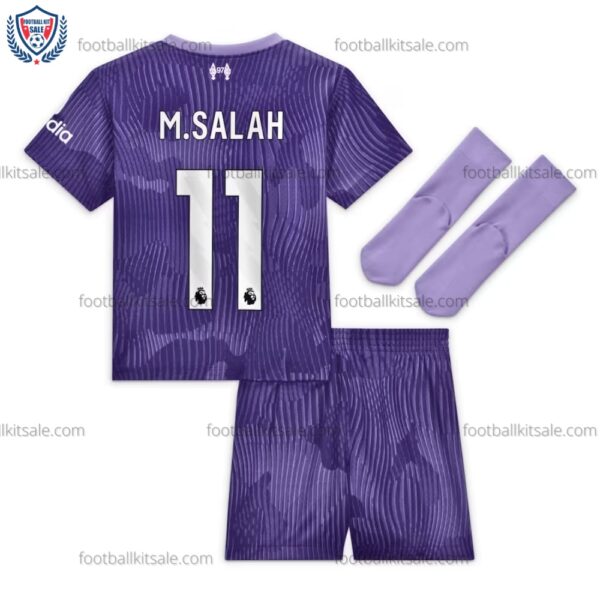 Liverpool Salah 11 Third Kids Football Kit 23/24