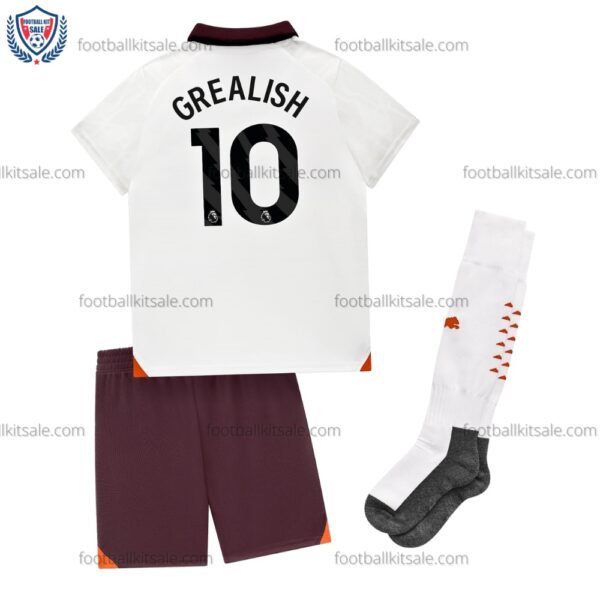 Man City Grealish 10 Away Kids Football Kit 23/24