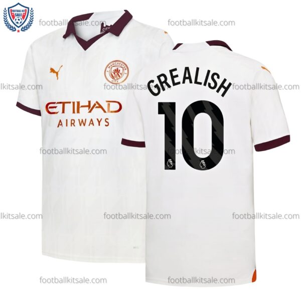Man City 23/24 Grealish 10 Away Football Shirt Sale