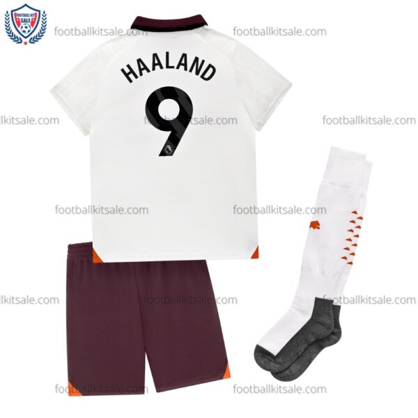 Man City Haaland 9 Away Kids Football Kit 23/24