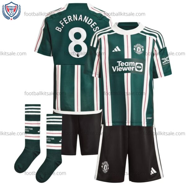 Man Utd 23/24 B.Fernandes 8 Away Kid Football Kits Sale