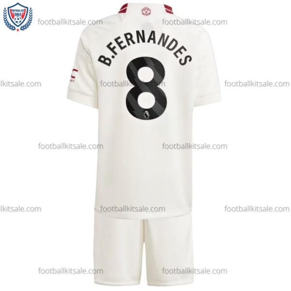 Man Utd Fernandes 8 Third Kids Football Kit 23/24