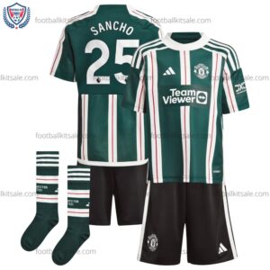 Man Utd Sancho 25 Away Kids Football Kit 23/24