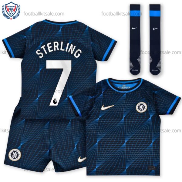 Chelsea 23/24 Sterling 7 Away Kid Football Kits Sale
