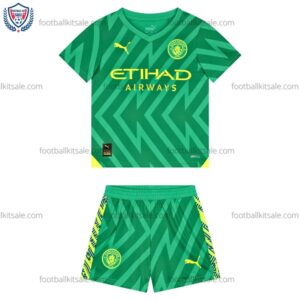 Man City 23/24 Goalkeeper Away Kid Football Kits Sale