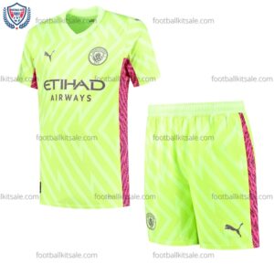 Man City 23/24 Goalkeeper Green Kid Football Kits Sale