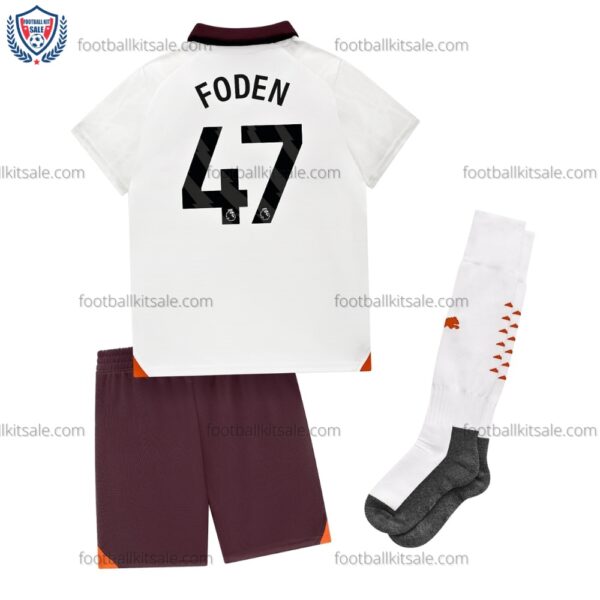 Man City 23/24 Foden 47 Away Kid Football Kits Sale