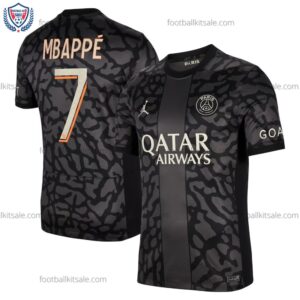 PSG 23/24 Mbappe 7 Third Football Shirt Sale