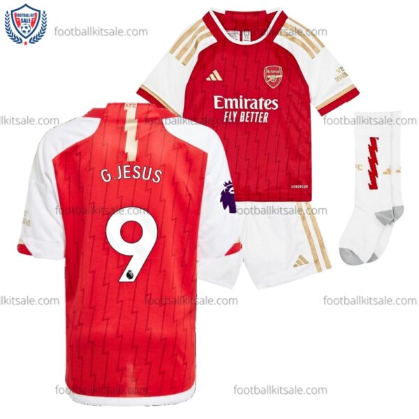 Arsenal 23/24 G.Jesus 9 Home Kid Football Kits Sale