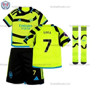 Arsenal 23/24 Saka 7 Away Kid Football Kits Sale
