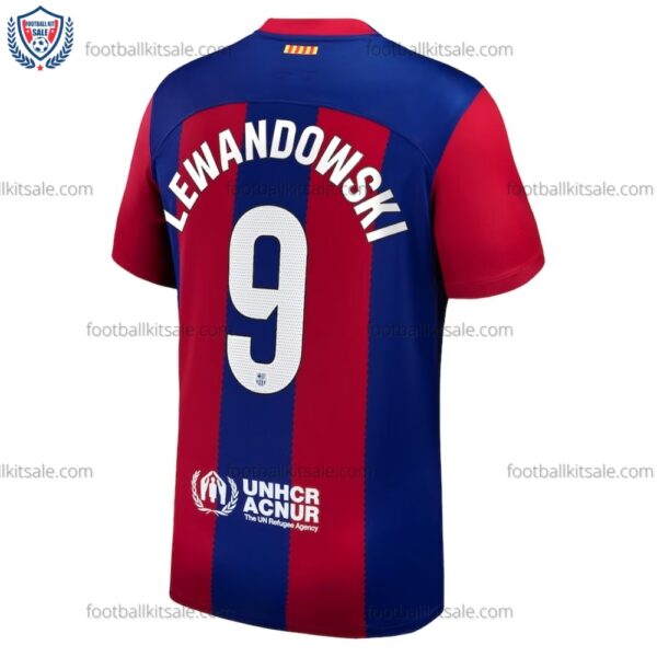 Barcelona 23/24 Lewandowski 9 Home Men Football Shirt Sale