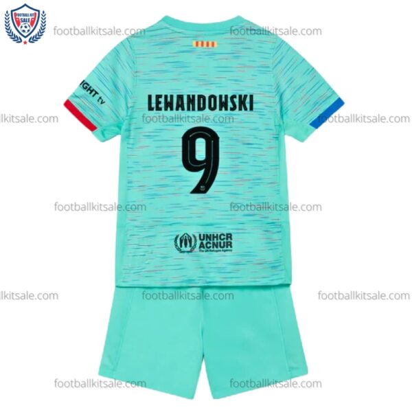 Barcelona 23/24 Lewandowski 9 Third Kid Football Kits Sale