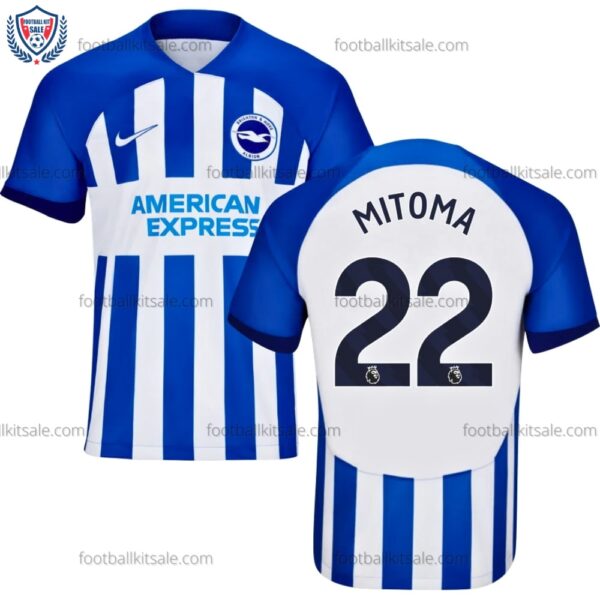Brighton 23/24 Mitoma 22 Home Football Shirt Sale