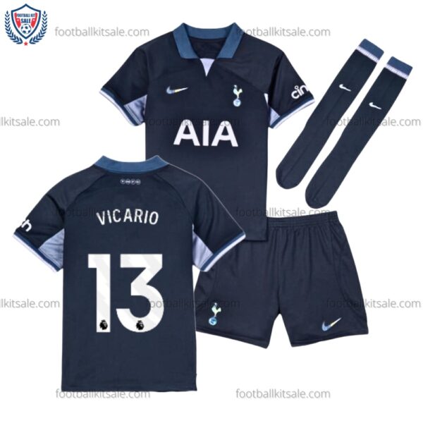 Tottenham 23/24 Vicario 13 Away Kid Football Kits Sale