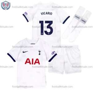 Tottenham 23/24 Vicario 13 Home Kid Football Kits Sale