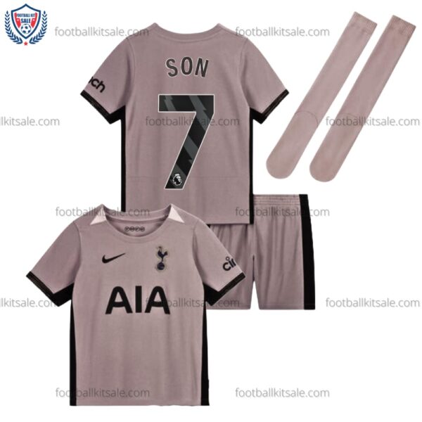 Tottenham 23/24 Son 7 Third Kid Football Kits Sale