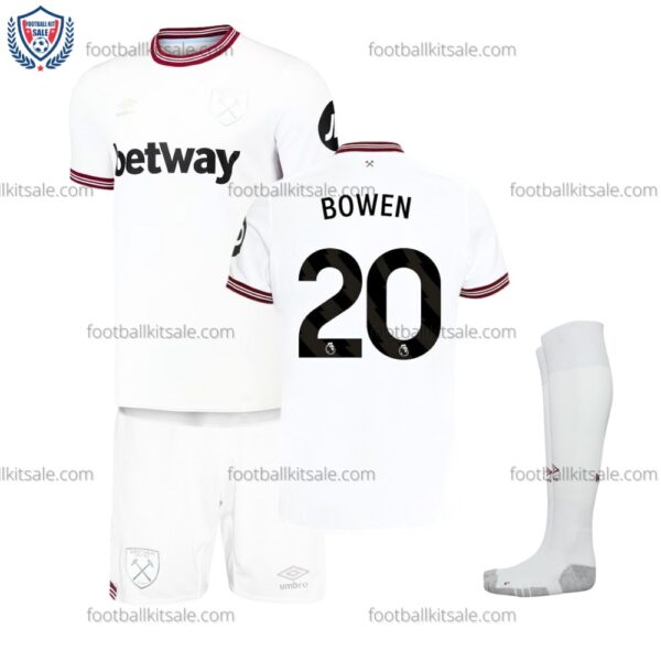 Westham 23/24 Bowen 20 Away Kid Football Kits Sale