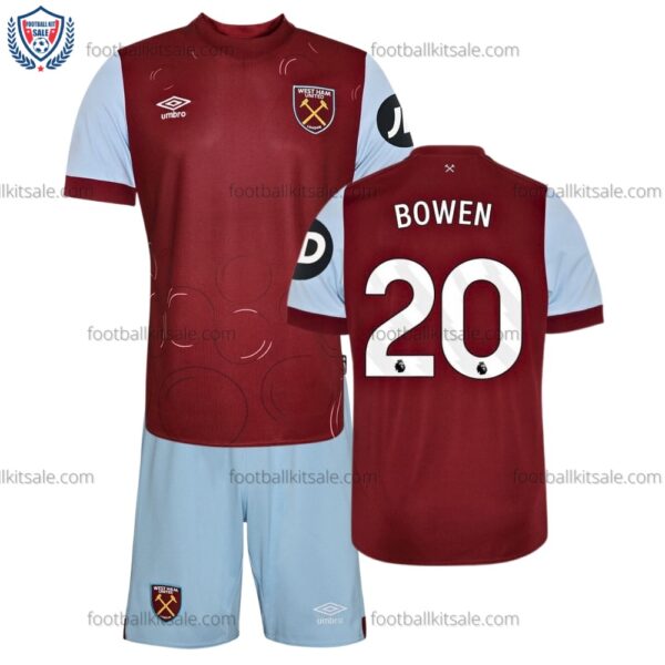 Westham 23/24 Bowen 20 Home Kid Football Kits Sale