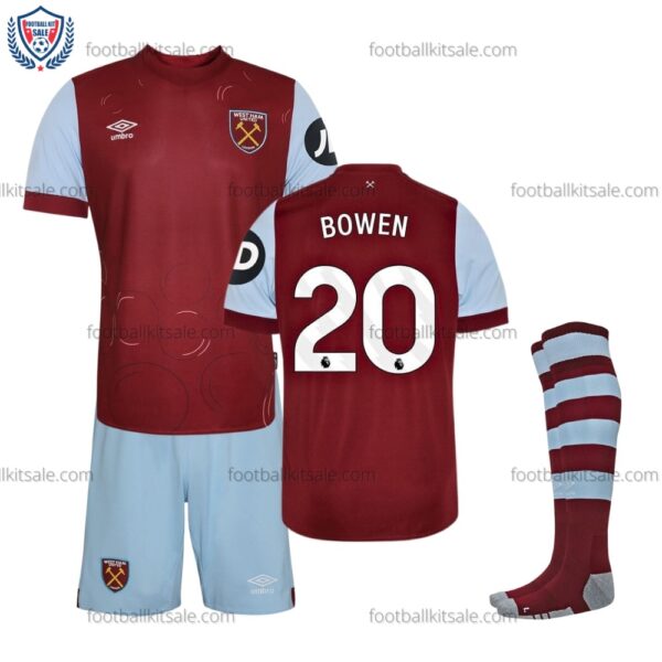 Westham 23/24 Bowen 20 Home Kid Football Kits Sale