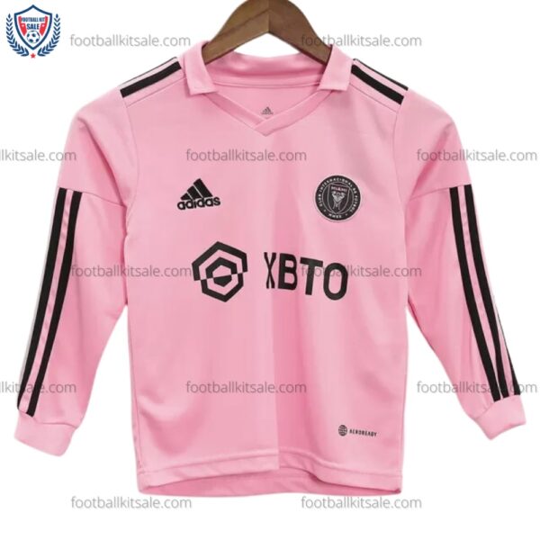 Inter Miami 23/24 Home Long Sleeve Kid Football Kits Sale