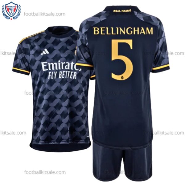 Real Madrid 23/24 Bellingham 5 Away Kid Football Kits Sale