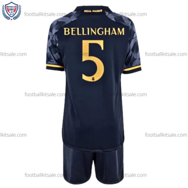 Real Madrid 23/24 Bellingham 5 Away Kid Football Kits Sale