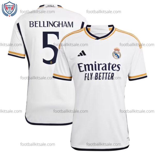 Real Madrid 23/24 Bellingham 5 Home Football Shirt Sale