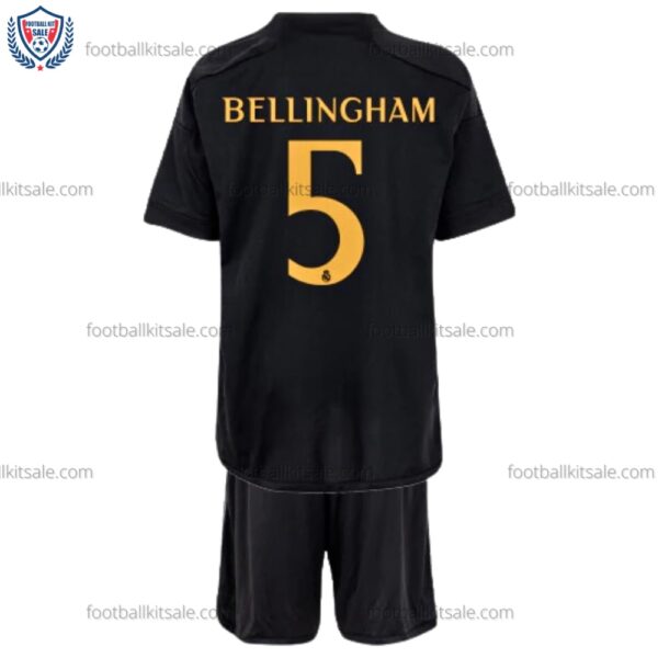 Real Madrid 23/24 Bellingham 5 Third Kid Football Kits Sale