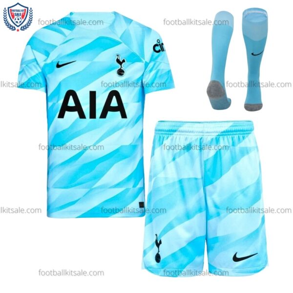 Tottenham 23/24 Goalkeeper Blue Kid Football Kits Sale