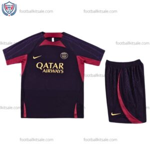 PSG 23/24 Navy Training Kid Football Kits Sale