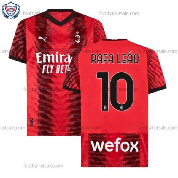 AC Milan 23/24 Rafa Leao 10 Home Football Shirt Sale