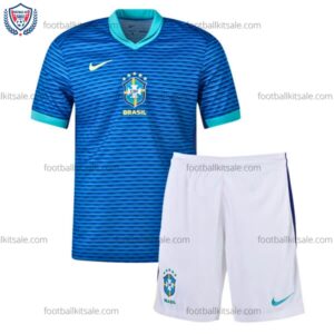 Brazil 2024 Away Kid Football Kits Sale