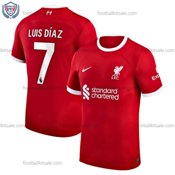 Liverpool 23/24 Luis Diaz 7 Home Football Shirt Sale