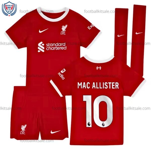 Liverpool 23/24 Mac Allister 10 Home Kid Football Kits Sale