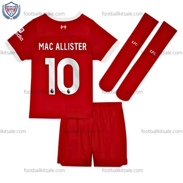 Liverpool 23/24 Mac Allister 10 Home Kid Football Kits Sale
