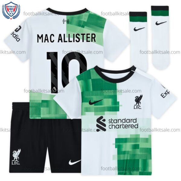 Liverpool 23/24 Mac Allister 10 Away Kid Football Kits Sale