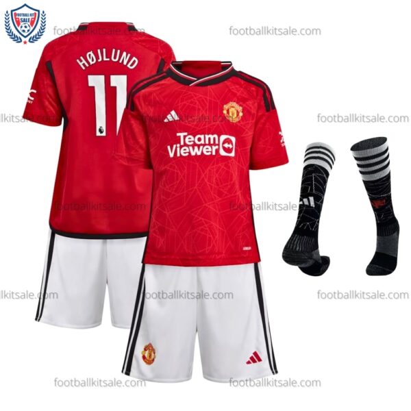 Man Utd 23/24 Hojlund 11 Home Kid Football Kits Sale