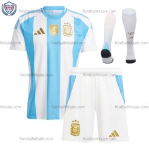 Argentina 2024 Home White Short Kid Football Kits