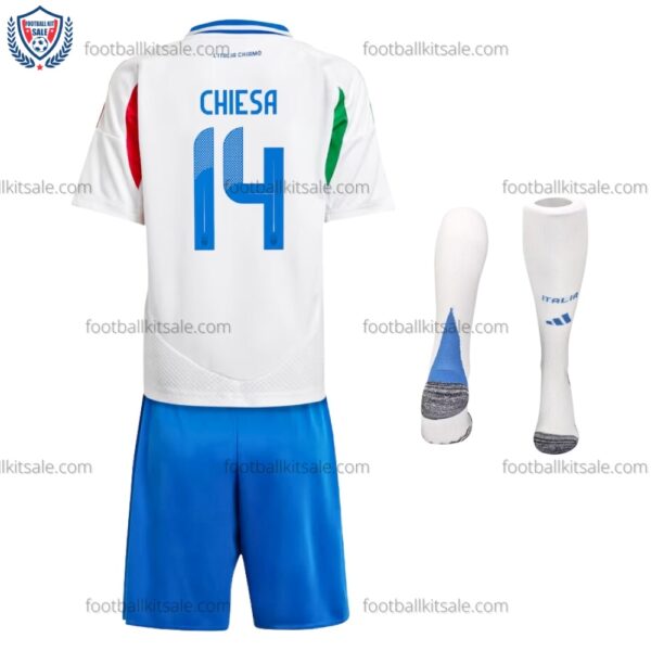 Italy 2024 Chiesa 14 Away Kid Football Kits Sale